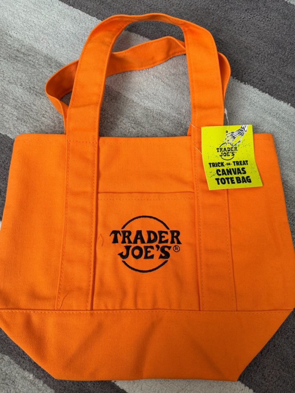 Orange Canvas Mini Tote Bag